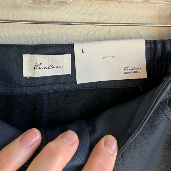 BOGO! NWT KanCan βNellyβ faux leather cargo joggers - Picture 12 of 17